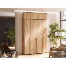 Шкаф 4-х. дв. арт.24.9.6 каркас и фасад ЛДСП дуб крафт 1600х510хh2654мм Норд