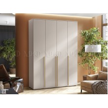 Шкаф 4-х. дв. арт.24.9.5 каркас и фасад ЛДСП кашемир 1600х510хh2236мм Норд (ручка золото)