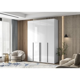 Шкаф 4-х. дв. арт.24.9.5 фасад ЛДСП белый глянец/каркас ЛДСП белый 1600х510хh2236мм Норд