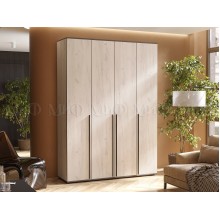 Шкаф 4-х. дв. арт.24.9.5 каркас и фасад ЛДСП дуб крафт белый 1600х510хh2236мм Норд