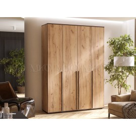 Шкаф 4-х. дв. арт.24.9.5 каркас и фасад ЛДСП дуб крафт 1600х510хh2236мм Норд
