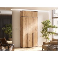 Шкаф 3-х. дв. арт.24.9.4 каркас и фасад ЛДСП дуб крафт 1200х510хh2654мм Норд