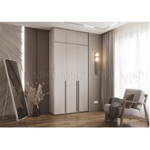 Шкаф 3-х. дв. арт.24.9.4 фасад ЛДСП кашемир/каркас ЛДСП дуб крафт серый1200х510хh2654мм Норд