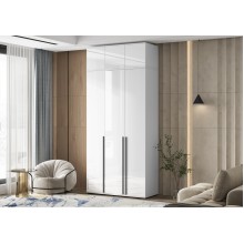 Шкаф 3-х. дв. арт.24.9.4 фасад ЛДСП белый глянец/каркас ЛДСП белый 1200х510хh2654мм Норд