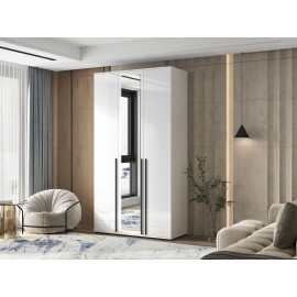 Шкаф 3-х. дв. арт.24.9.3.1 фасад ЛДСП белый глянец/каркас ЛДСП белый 1200х510хh2236мм Норд