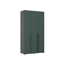 Шкаф 3-х. дв. арт.24.9.3 фасад ЛДСП изумрудный/каркас ЛДСП графит 1200х510хh2236мм Норд