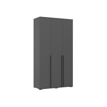 Шкаф 3-х. дв. арт.24.9.3 каркас и фасад ЛДСП графит 1200х510хh2236мм Норд