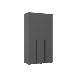 Шкаф 3-х. дв. арт.24.9.3 каркас и фасад ЛДСП графит 1200х510хh2236мм Норд