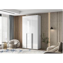 Шкаф 3-х. дв. арт.24.9.3 фасад ЛДСП белый глянец/каркас ЛДСП белый 1200х510хh2236мм Норд