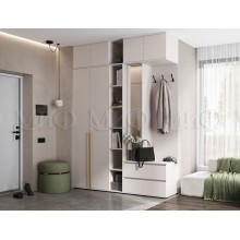 Прихожая арт.24.9.11.1 фасад ЛДСП кашемир/каркас ЛДСП кашемир 1900х510хh2654мм Норд