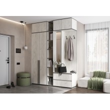 Прихожая арт.24.9.11.1 ЛДСП дуб крафт белый 1900х510хh2654мм Норд