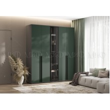 Набор шкафов арт.24.9.17 фасад ЛДСП изумрудный/каркас ЛДСП графит 2000х510хh2236мм Норд