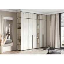 Набор шкафов арт.24.9.18 ЛДСП дуб крафт белый 2500х510хh2654мм Норд