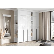 Набор шкафов арт.24.9.18 фасад ЛДСП белый глянец/каркас ЛДСП белый 2500х510хh2654мм Норд