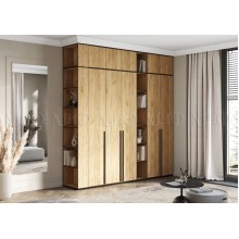 Набор шкафов арт.24.9.18 фасад ЛДСП дуб крафт/каркас ЛДСП дуб крафт 2500х510хh2654мм Норд