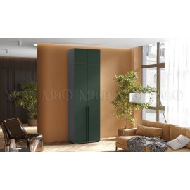 Шкаф 2-х. дв. арт.24.9.2 фасад ЛДСП изумрудный/каркас ЛДСП графит 800х510хh2654мм Норд