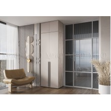 Шкаф 2-х. дв. арт.24.9.2 фасад ЛДСП кашемир/каркас ЛДСП дуб крафт серый 800х510хh2654мм Норд