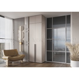 Шкаф 2-х. дв. арт.24.9.2 фасад ЛДСП кашемир/каркас ЛДСП дуб крафт серый 800х510хh2654мм Норд