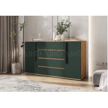 Комод арт.24.9.20 фасад ЛДСП изумрудный/каркас ЛДСП дуб крафт 1600х450хh900мм Норд