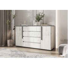 Комод арт.24.9.20 ЛДСП дуб крафт белый 1600х450хh900мм Норд