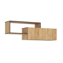 Полка навесная арт.24.9.21 ЛДСП дуб крафт 1388х350хh460мм Норд