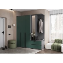 Прихожая арт.24.9.31 фасад ЛДСП изумрудный/каркас ЛДСП графит 2000х510хh2236мм Норд