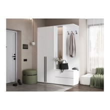 Прихожая арт.24.9.32 фасад ЛДСП белый глянец/каркас ЛДСП белый 1600х510хh2236мм Норд