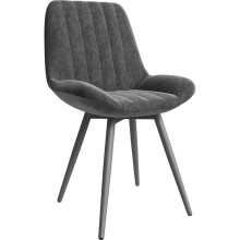 Стул арт.29.16 каркас черный муар/ткань велюр серый тип 1 540х570хh960мм   