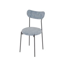 Стул арт.29.9.1 каркас черный/ткань велюр серый 450х450хh850мм   