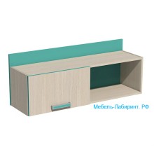 Полка навесная арт.3.26.6 ЛДСП аква/дуб девонширский 1100х330хh422 мм.