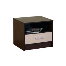 Тумба прикроватная арт.3.58.1 ЛДСП дуб молочный/венге  500х400хh428мм.