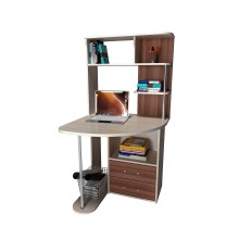 Стол письменный арт.3.6 ЛДСП ясень шимо светлый/темный 800х800хh1500мм