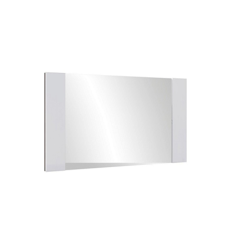 Зеркало навесное арт.24.148.25 МДФ белый глянец холодный/ЛДСП дуб сонома 850х32хh500мм   