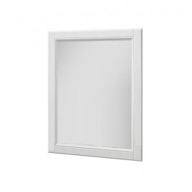 Зеркало навесное арт.24.182.5 фасад МДФ белый матовый/орех ЛДСП белый 800хh800мм  