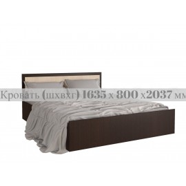 Кровать 2-сп. арт.24.20.1 (1400х2000) ЛДСП дуб беленый/венге 1435х2037хh800мм