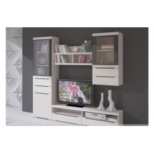 Гостиная арт.24.54 МДФ сандал светлый/ЛДСП сандал светлый 2224х378хh2150мм вариант №3