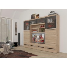 Гостиная арт.24.54.1 МДФ сонома/ЛДСП сонома 2244х382хh1808мм вариант №2  