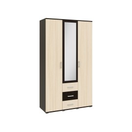 Шкаф 3-х. дв. арт.24.7.4 фасад ЛДСП дуб беленый/каркас ЛДСП венге 1200х470хh2120мм Белла